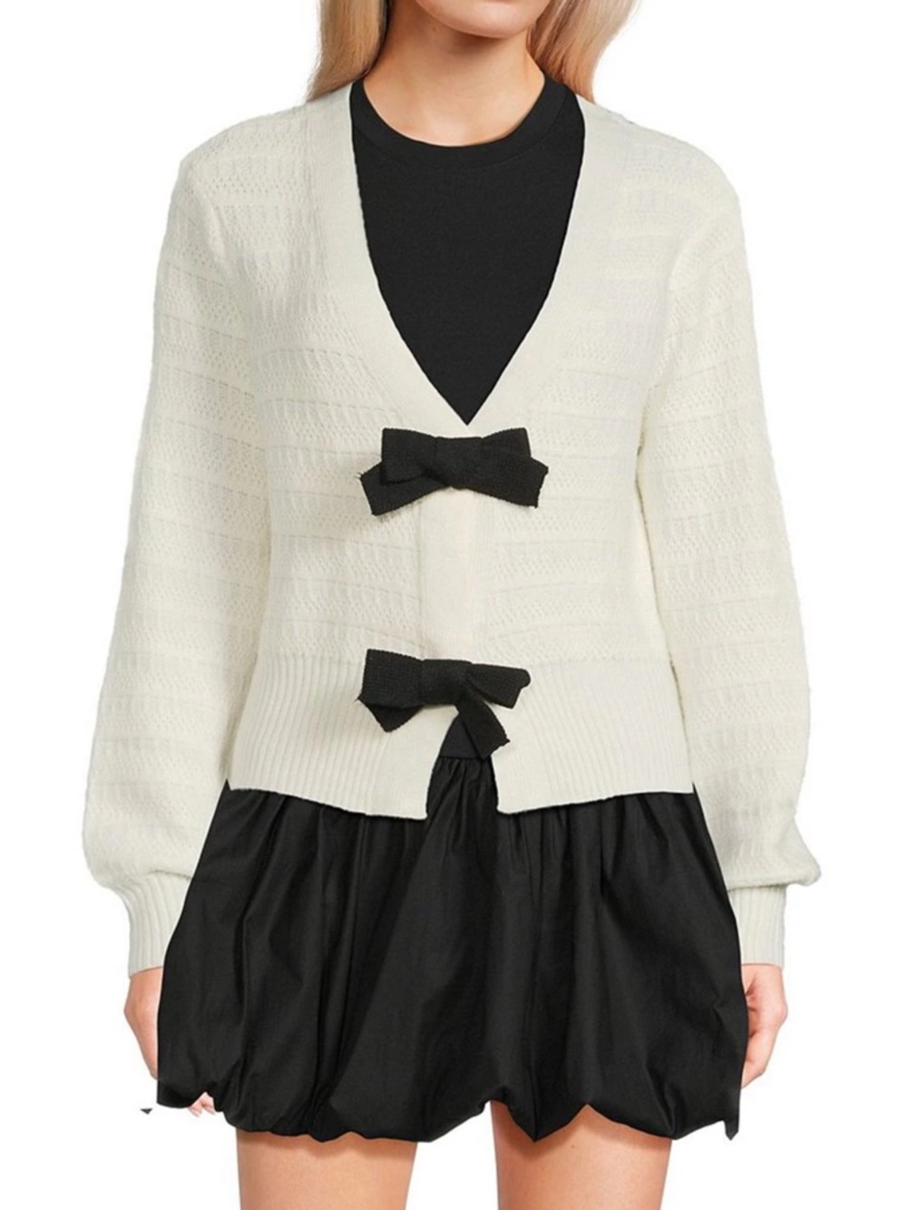 And Now This Double Bow Cardigan XS